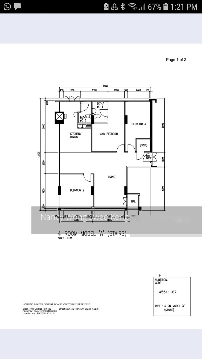 Blk 187 Bukit Batok West Avenue 6 (Bukit Batok), HDB 4 Rooms #200929782